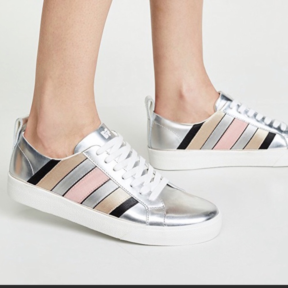 Diane Von Furstenberg Tess Metallic Sneakers Size 7